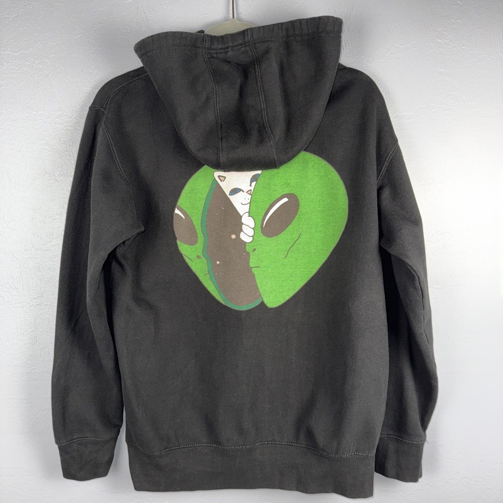 RIPNDIP In My Mind Hoodie Men's Medium Black Alien Graphics